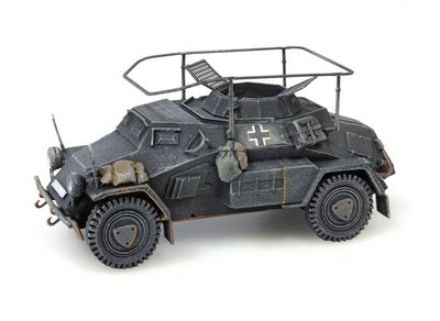 ARTITEC - Sd.Kfz 223, 4-rad, Funkwagen MG34 Grijs kant en klaar model - 1:87 