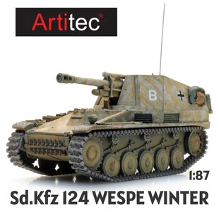 ARTITEC | SD.KFZ. 124 WESPE WINTER UITVOERING (READY-MADE) | 1:87