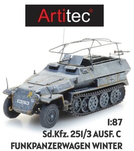 ARTITEC | SD.kfz. 251/3 AUSF. C FUNKPANZERWAGEN WINTER (READY-MADE) | 1:87