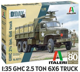 ITALERI | GMC 2.5 TON. 6X6 TRUCK D-DAY 80 ANNIVERSARY (PLASTIC MODELBOUWDOOS) | 1:35