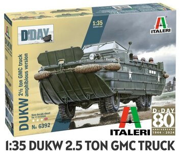 ITALERI | DUWK  2.5 TON GMC TRUCK AMPHIBIOUS VERSION D-DAY 80 ANNIVERSARY (PLASTIC BUILDING BOX) | 1:35