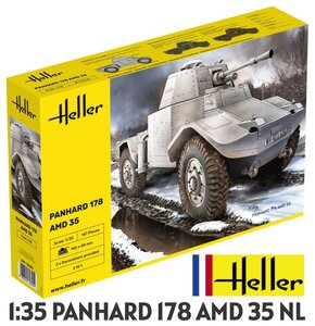 HELLER | PANHARD 178 AMD 35 'NEDERLAND ZEELAND UITVOERING DECALS' (PLASTIC MODELBOUWDOOS) | 1:35