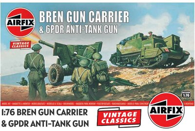 AIRFIX CLASSICS | BREN GUN CARRIER & GPDR ANTI-TANK GUN (VINTAGE CLASSICS) | 1:76