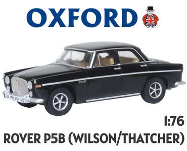 OXFORD | ROVER P5B REGERINGSAUTO (WILSON/THATCHER) BLACK | 1:76