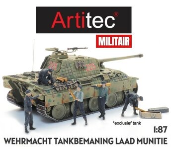 ARTITEC | WEHRMACHT TANKBEMANING  LAADT GRANATEN (READY-MADE) | 1:87