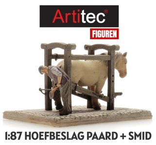 ARTITEC | HOEFBESLAG PAARD + SMID (READY-MADE) | 1:87