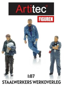 ARTITEC | STAALWERKERS WERKOVERLEG 3 FIGUREN (READY-MADE) | 1:87