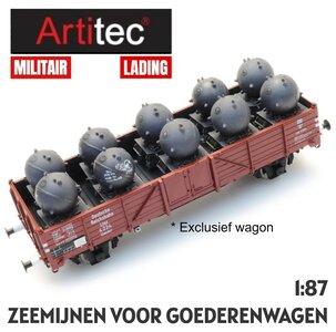 ARTITEC | LADING ZEEMIJNEN VOOR GOEDERENWAGEN (READY-MADE) | 1:87