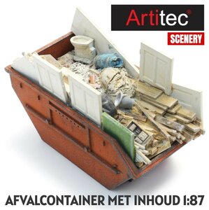 ARTITEC | AFVALCONTAINER MET INHOUD (READY-MADE) | 1:87