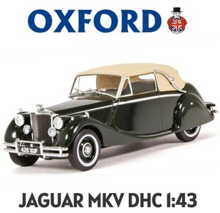 OXFORD DIECAST | JAGUAR MKV DHC CLOSED (BRITISH RACING GREEN) 1948 | 1:43