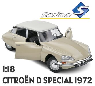 SOLIDO | CITROEN D SPECIAL (ALBATROS BEIGE) | 1:18