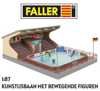 FALLER | KUNSTIJSBAAN MET BEWEGENDE FIGUREN | 1:87