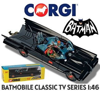 CORGI | BATMOBILE MET BATMAN EN ROBIN - CLASSIC SIXTIES TV SERIES | 1:46