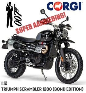 CORGI | JAMES BOND TRIUMPH SCRAMBLER 1200 'BOND EDITION' | 1:12