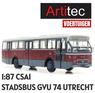 ARTITEC | STADSBUS CSA1 GVU 74 UTRECHT (READY-MADE) | 1:87