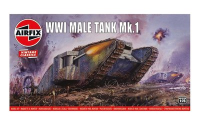 AIRFIX VINTAGE CLASSICS | WWI "MALE" TANK MK.I | 1:76