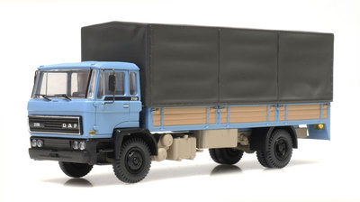 ARTITEC | DAF KANTELCABINE 1982 OPEN BAK MET HUIF 'BLAUW' (READY MADE) | 1:87