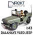 DIREKT COLLECTIONS | DELAHAYE VLRD FRANSE JEEP + FIGUREN 1949 | 1:43_