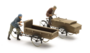 ARTITEC | ZWOEGENDE BAKFIETSERS FIGUREN 2 STUKS (READY-MADE) | 1:87_