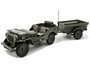 CARARAMA | NEKAF JEEP 1/4 TON + AANHANGER KONINKLIJKE LANDMACHT NL 1955 (ZONDER  KAP) | 1:43_