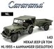 CARARAMA | NEKAF JEEP 1/4 TON + AANHANGER KONINKLIJKE LANDMACHT NL 1955 (GESLOTEN  KAP) | 1:43_